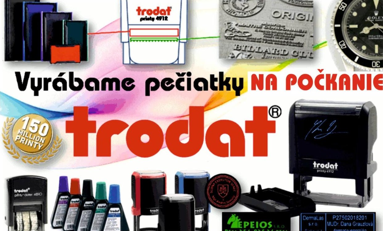 Pečiatky TRODAT vyrábame aj na počkanie